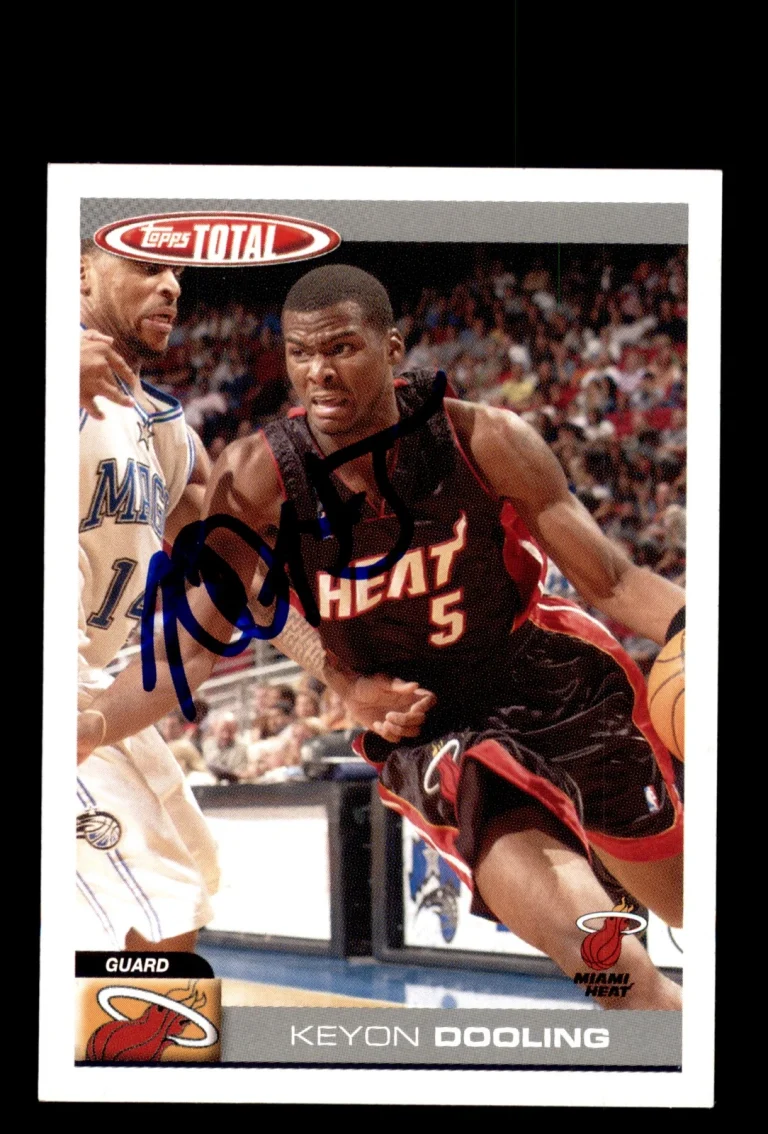 Signed Basketball Card Auto Keyon Dooling 2004-05 Topps Total #144 Miami Heat
