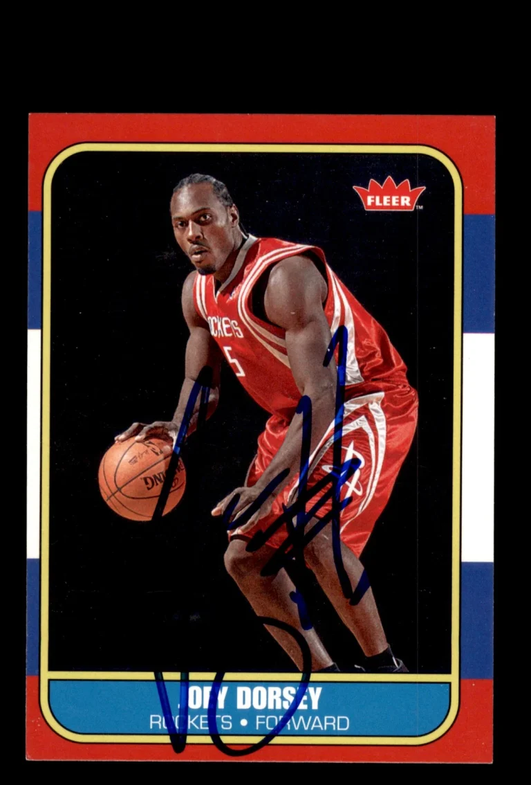 Signed Basketball Card Auto Joey Dorsey 2008-09 Fleer #86R-189 Rockets