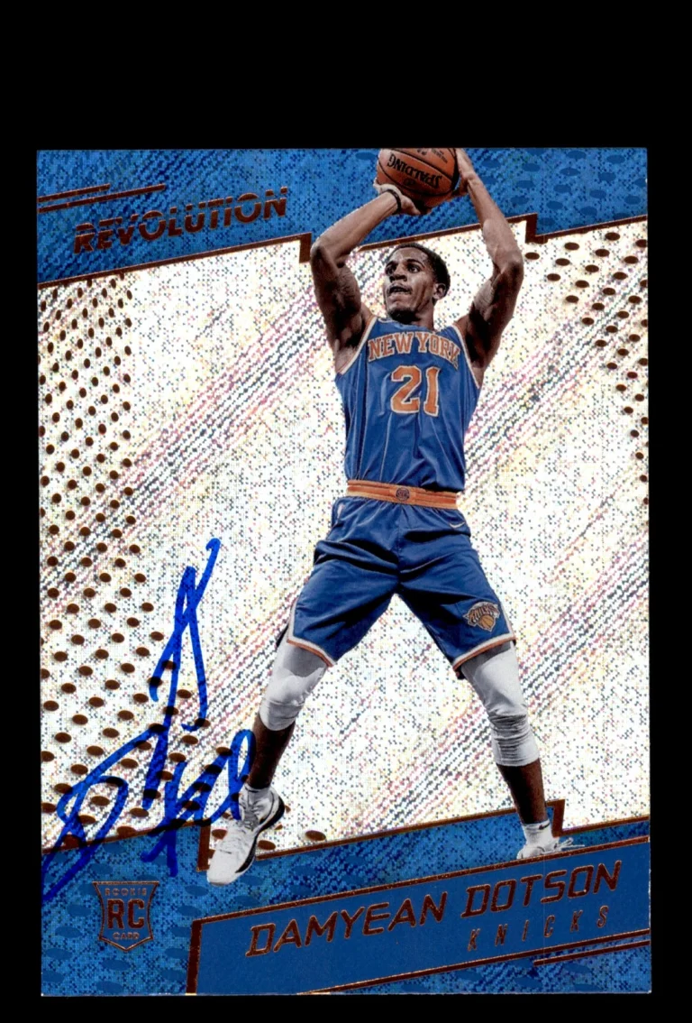 Signed Basketball Card Auto Damyean Dotson 2017-18 Panini Revolution #130 Knicks