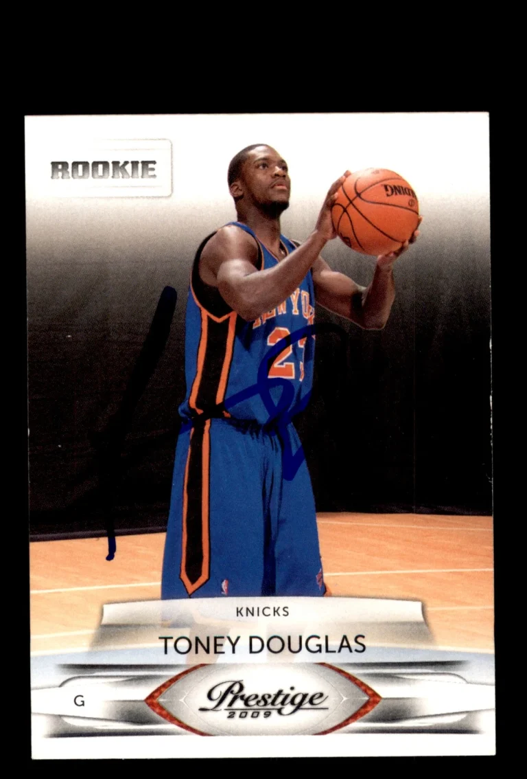 Signed Basketball Card Auto Toney Douglas 2009-10 Panini Prestige #229 Knicks