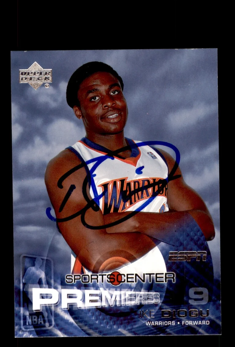 Signed Basketball Card Auto Ike Diogu 2005-06 Upper Deck ESPN #130 Warriors