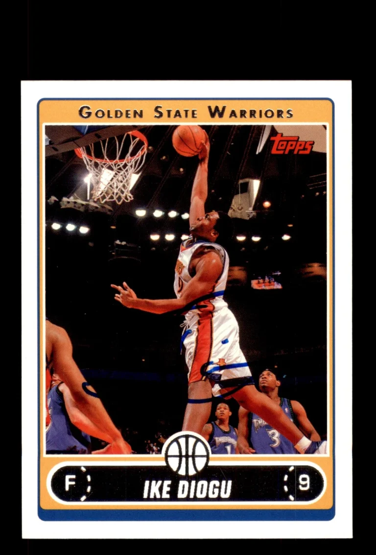 Signed Basketball Card Auto Ike Diogu 2006-07 Topps #58 Golden State Warriors