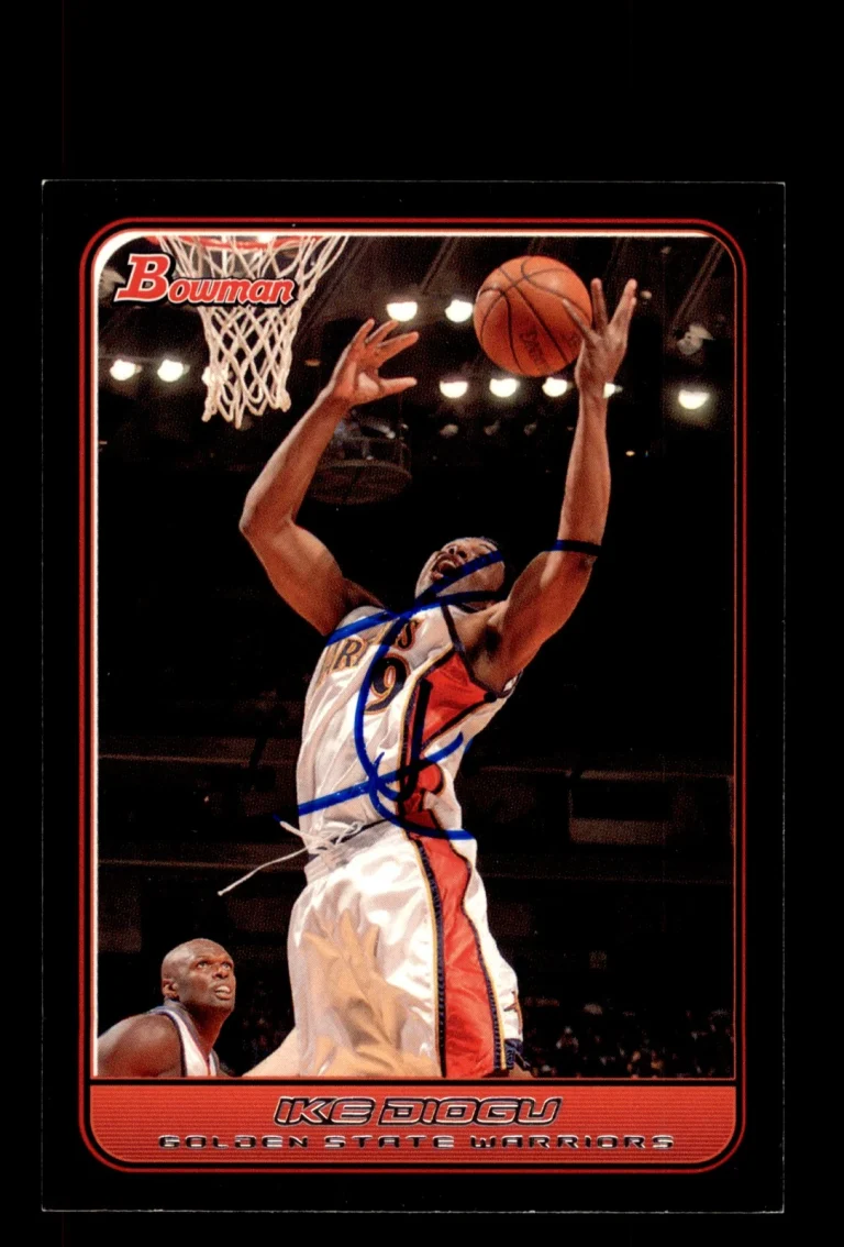 Signed Basketball Card Auto Ike Diogu 2006-07 Bowman #4 Golden State Warriors