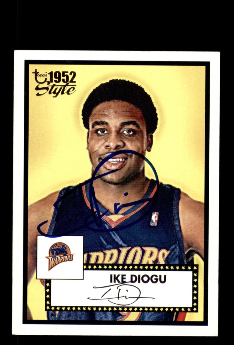 Signed Basketball Card Auto Ike Diogu 2005-06 Topps 1952 Style #133 Warriors