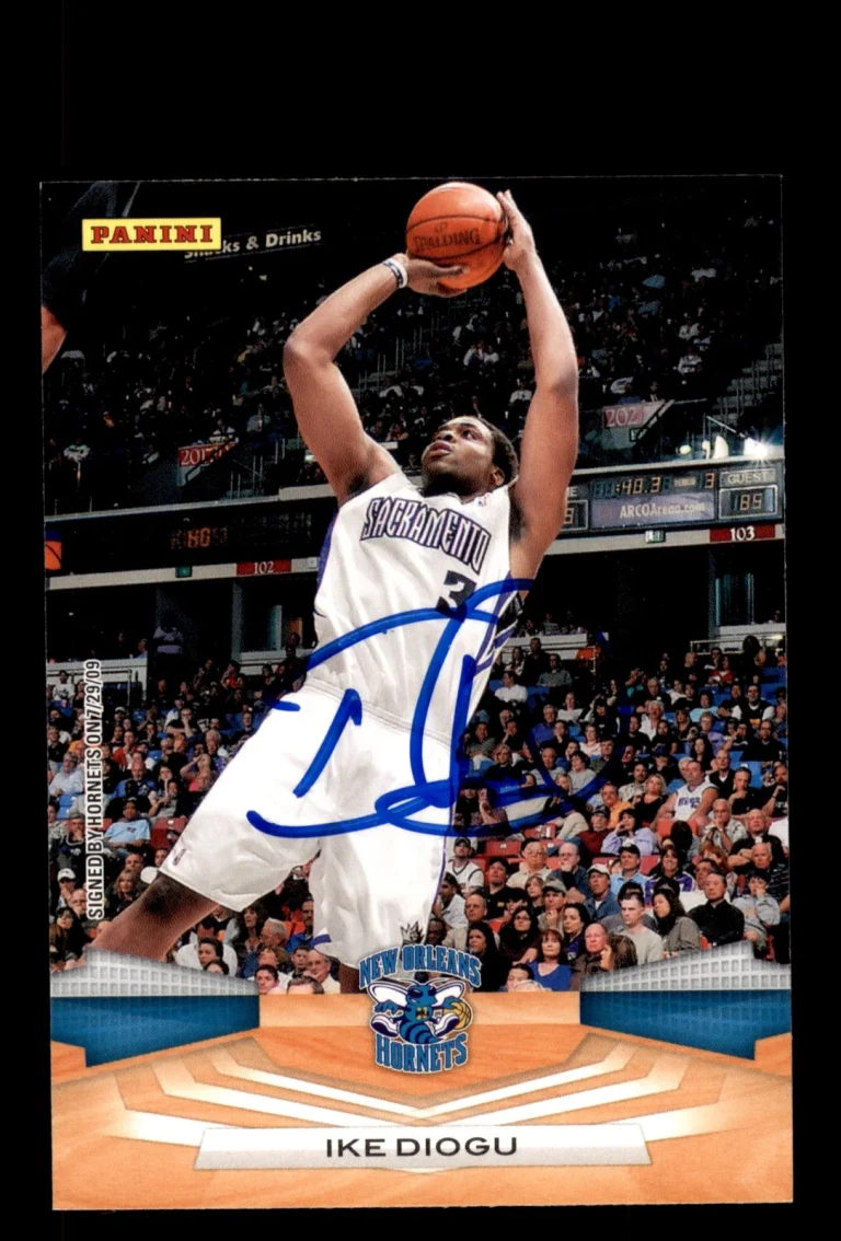 Signed Basketball Card Auto Ike Diogu 2009-10 Panini #294 New Orleans Hornets