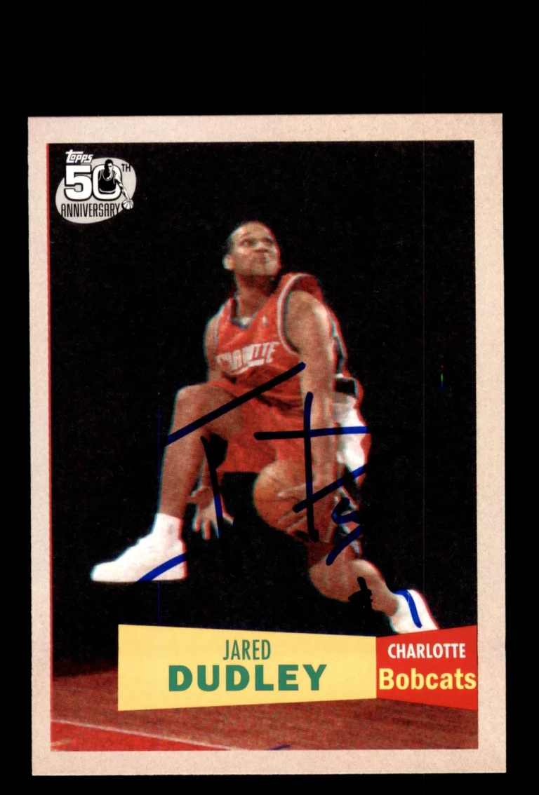 Signed Basketball Card Auto Jared Dudley 2007-08 Topps #132 1957-58 Var.