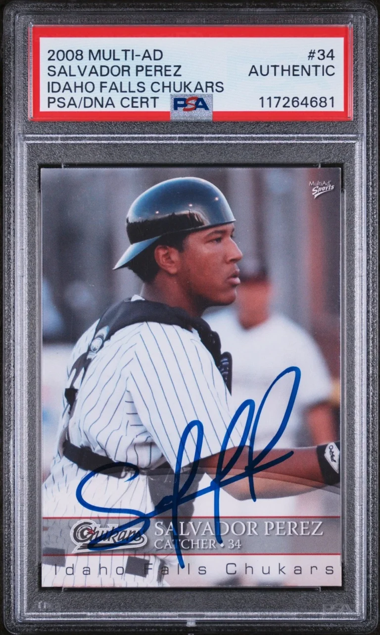 Signed Basketball Card Auto Salvador Perez 2008 Idaho Falls Chukars RC PSA/DNA