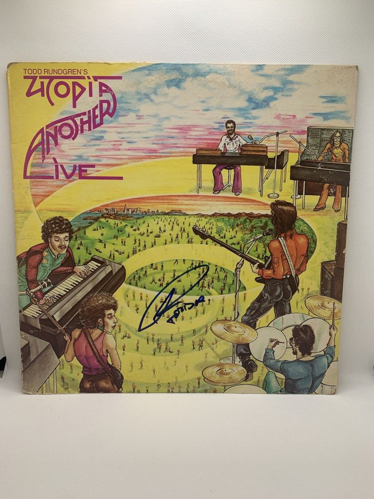 TODD RUNDGREN SIGNED VINYL UTOPIA ANOTHER LIVE RECORD  AUTOGRAPHED JSA COA
