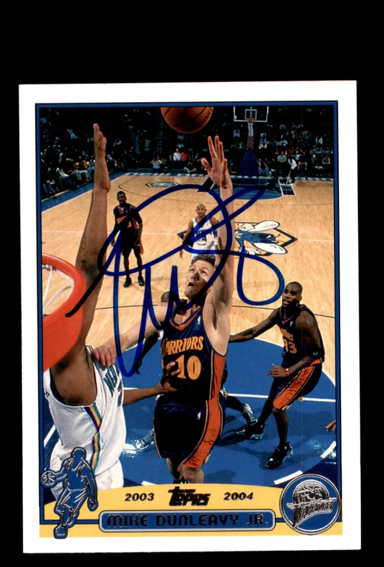 Signed Basketball Card Auto Mike Dunleavy Jr. 2003-04 Topps #37 Warriors