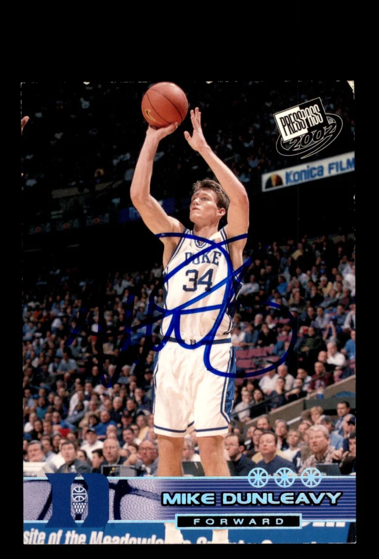Signed Basketball Card Auto Mike Dunleavy 2002 Press Pass #CT9 Duke Blue Devils