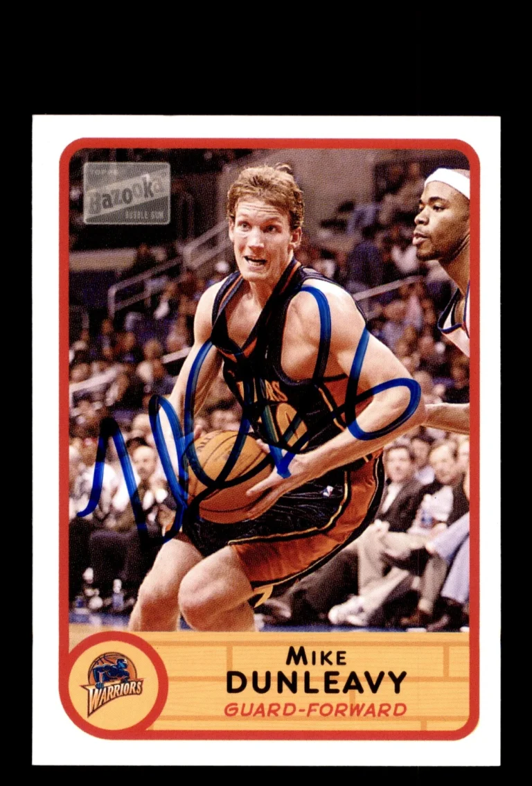 Signed Basketball Card Auto Mike Dunleavy 2003-04 Bazooka #219 Warriors