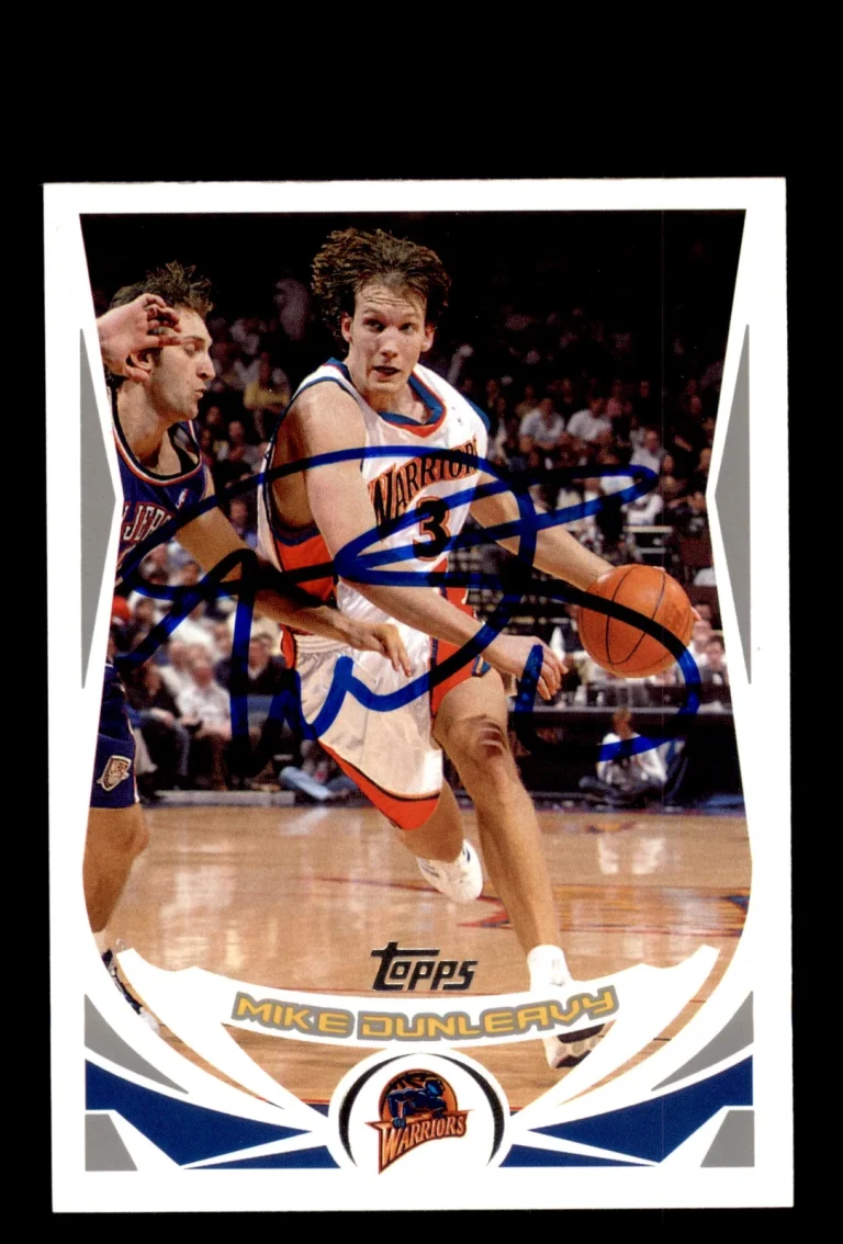 Signed Basketball Card Auto Mike Dunleavy 2004-05 Topps #28 Warriors