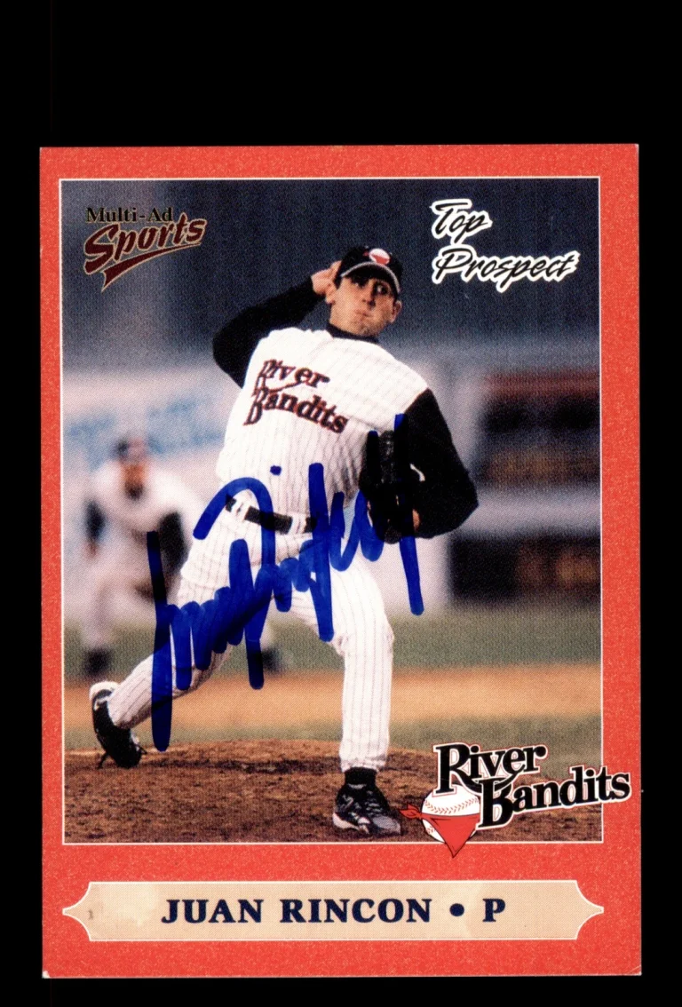 Signed Baseball Card Auto Juan Rincon 1999 Multi-Ad Midwest League Top Prospects