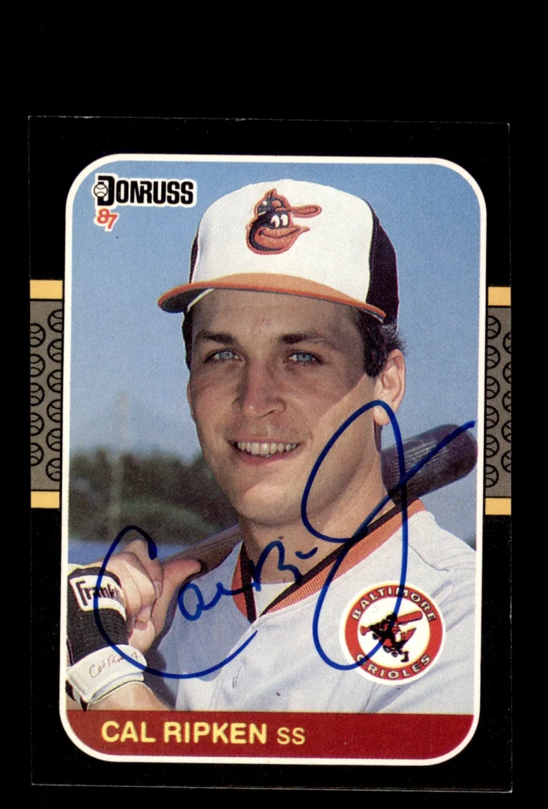 Signed Baseball Card Auto Cal Ripken 1987 Donruss #89 Baltimore Orioles
