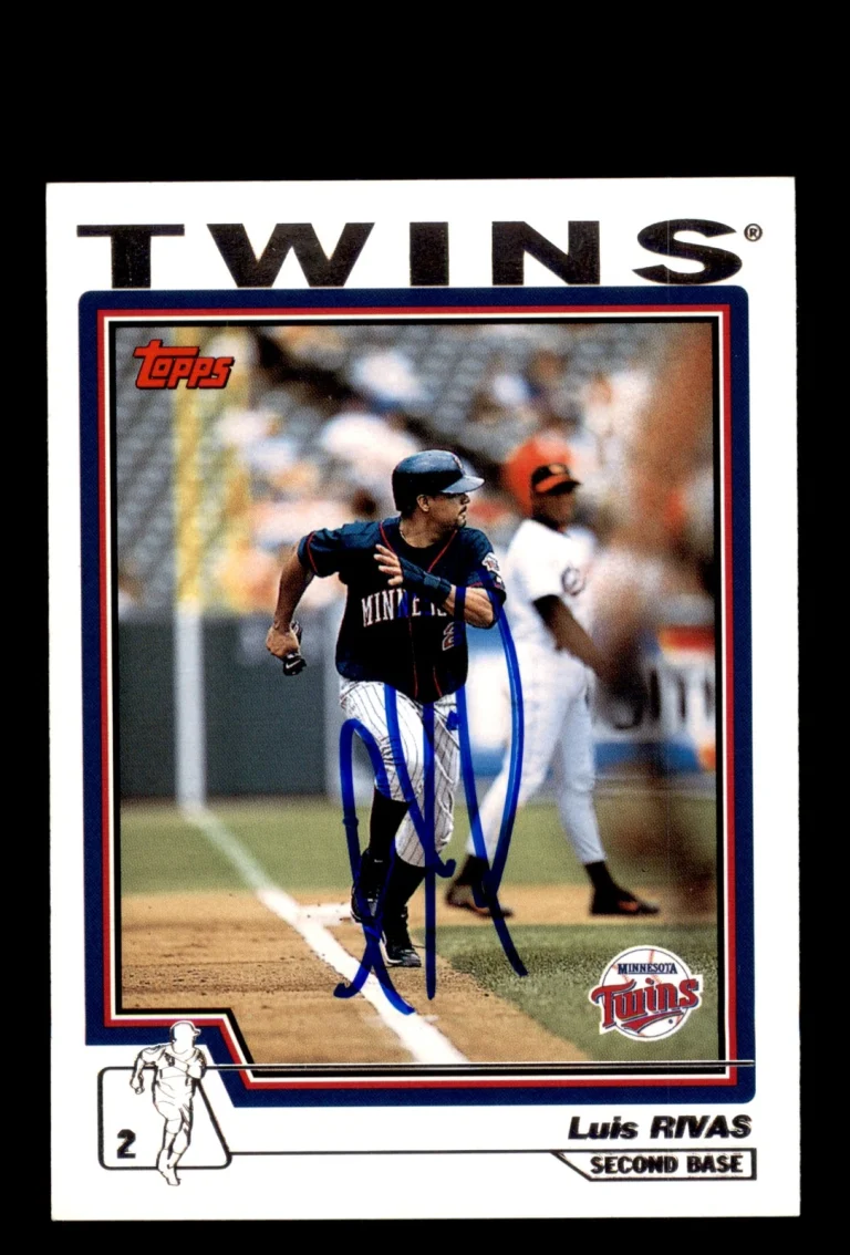 Signed Baseball Card Auto Luis Rivas 2004 Topps #91 Minnesota Twins