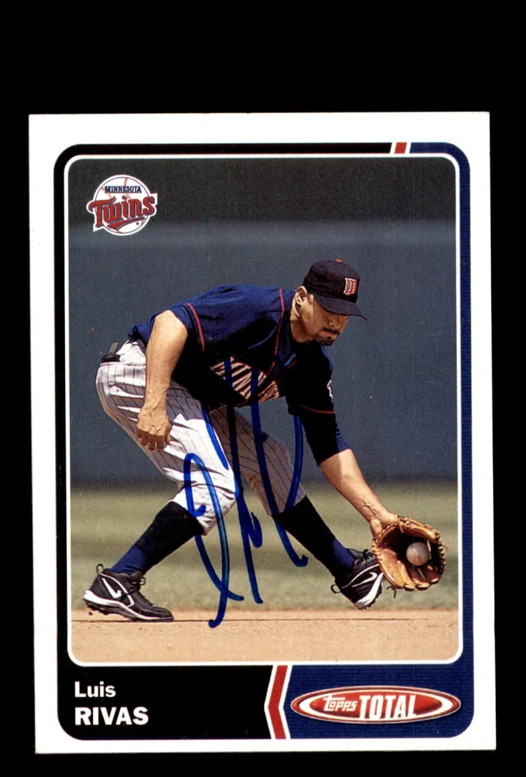 Signed Baseball Card Auto Luis Rivas 2003 Topps Total #654 Minnesota Twins