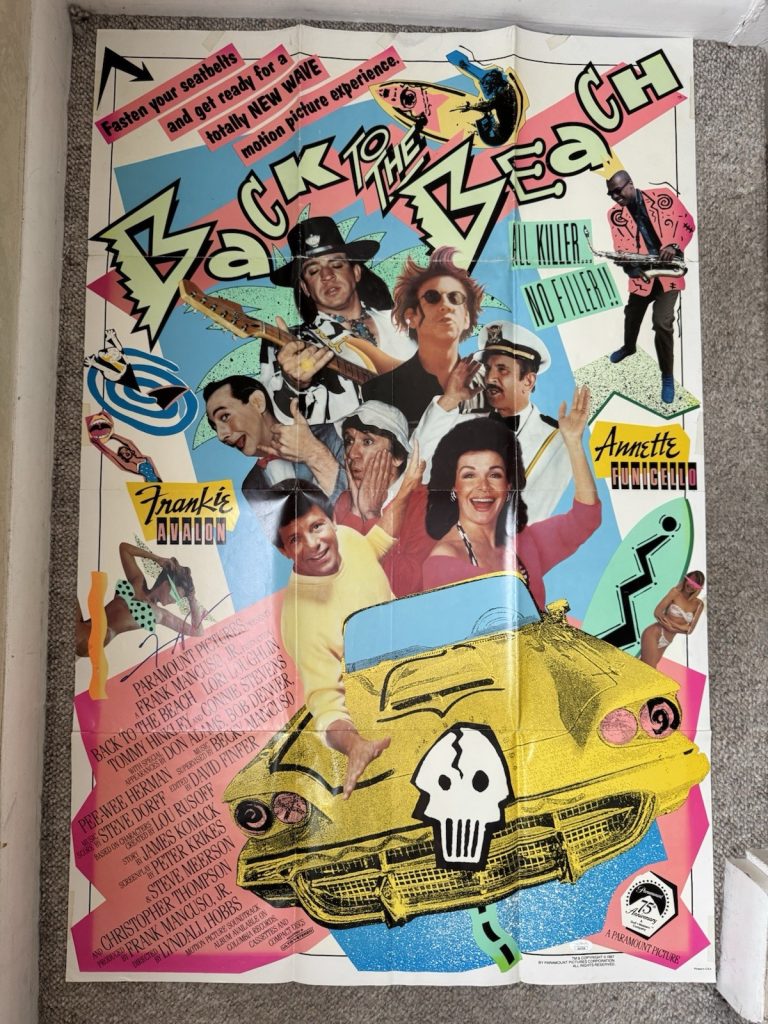 Frankie Avalon Signed Back To The Beach Original Poster Autographed JSA Coa