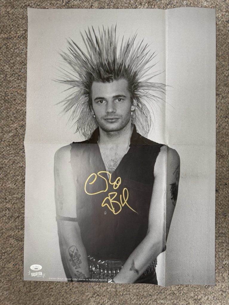 CHARGED GBH Colin Abrahall SIGNED Poster PUNK ROCK JSA COA Autograph