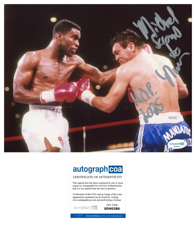 IBHOF 25 Boxer MICHAEL NUNN SIGNED AUTOGRAPHED PHOTO ACOA CERTIFIED CHAMPION