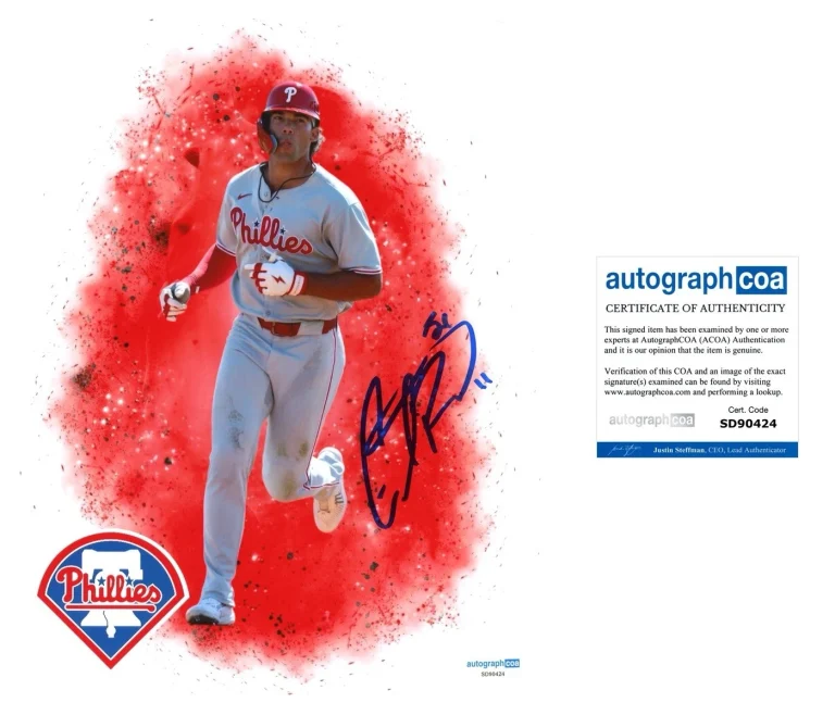 GABRIEL RINCONES Philadelphia Phillies SIGNED AUTOGRAPHED PHOTO PICTURE ACOA