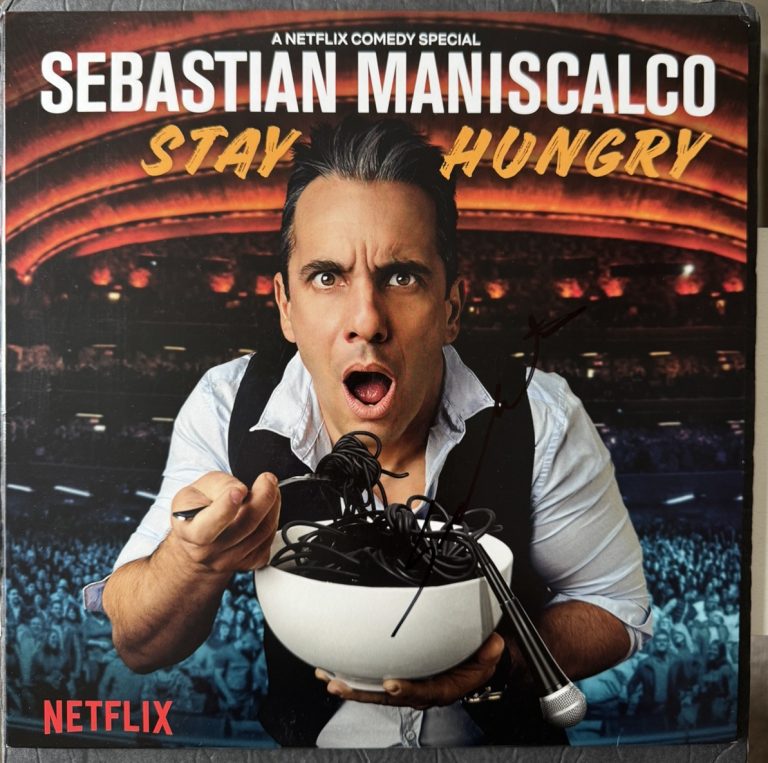 SEBASTIAN MANISCALCO SIGNED STAY HUNGRY VINYL RECORD JSA COA AUTOGRAPHED COMEDY
