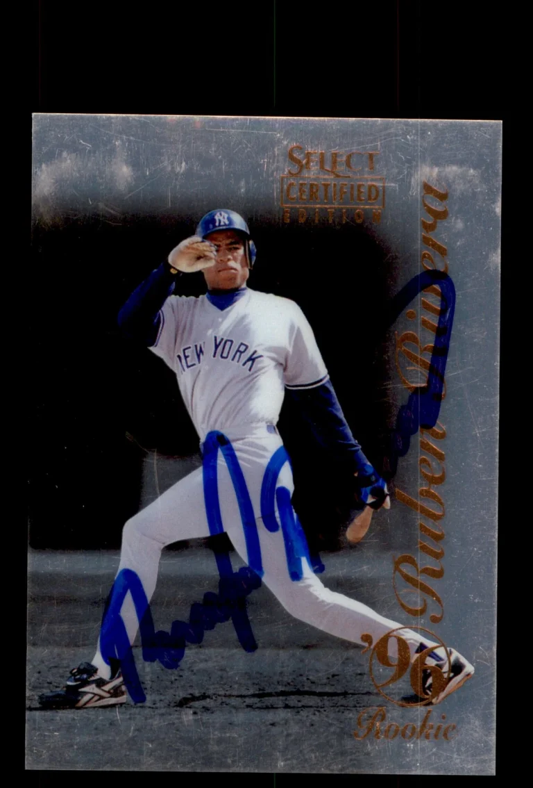 Signed Baseball Card Auto Ruben Rivera 1996 Select Certified #134 Yankees