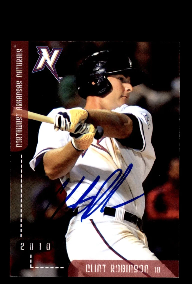 Signed Baseball Card Auto Clint Robinson 2010 Northwest Arkansas Naturals