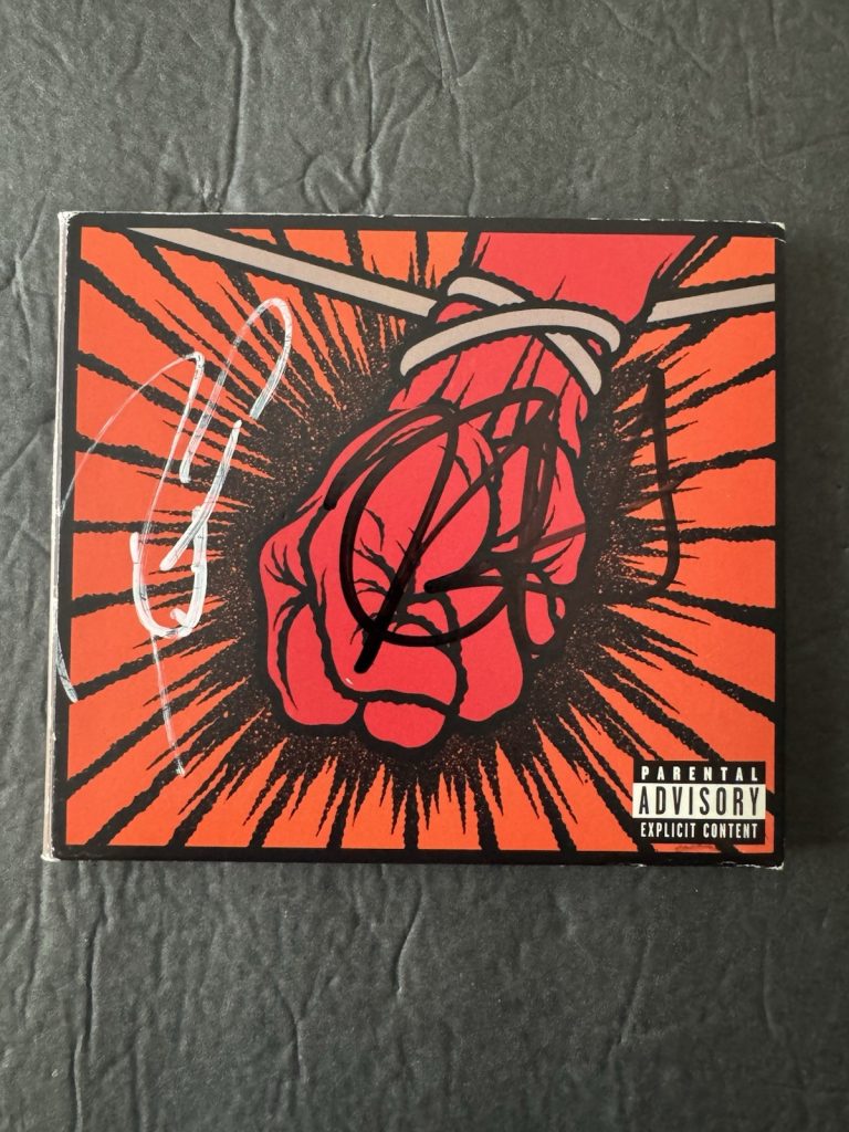 Metallica Kirk Hammett SIGNED CD Cover  St. Anger JSA COA autograph Trujillo