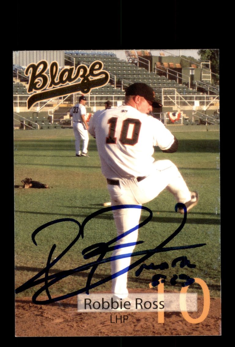 Signed Baseball Card Auto Robbie Ross 2010 Bakersfield Blaze