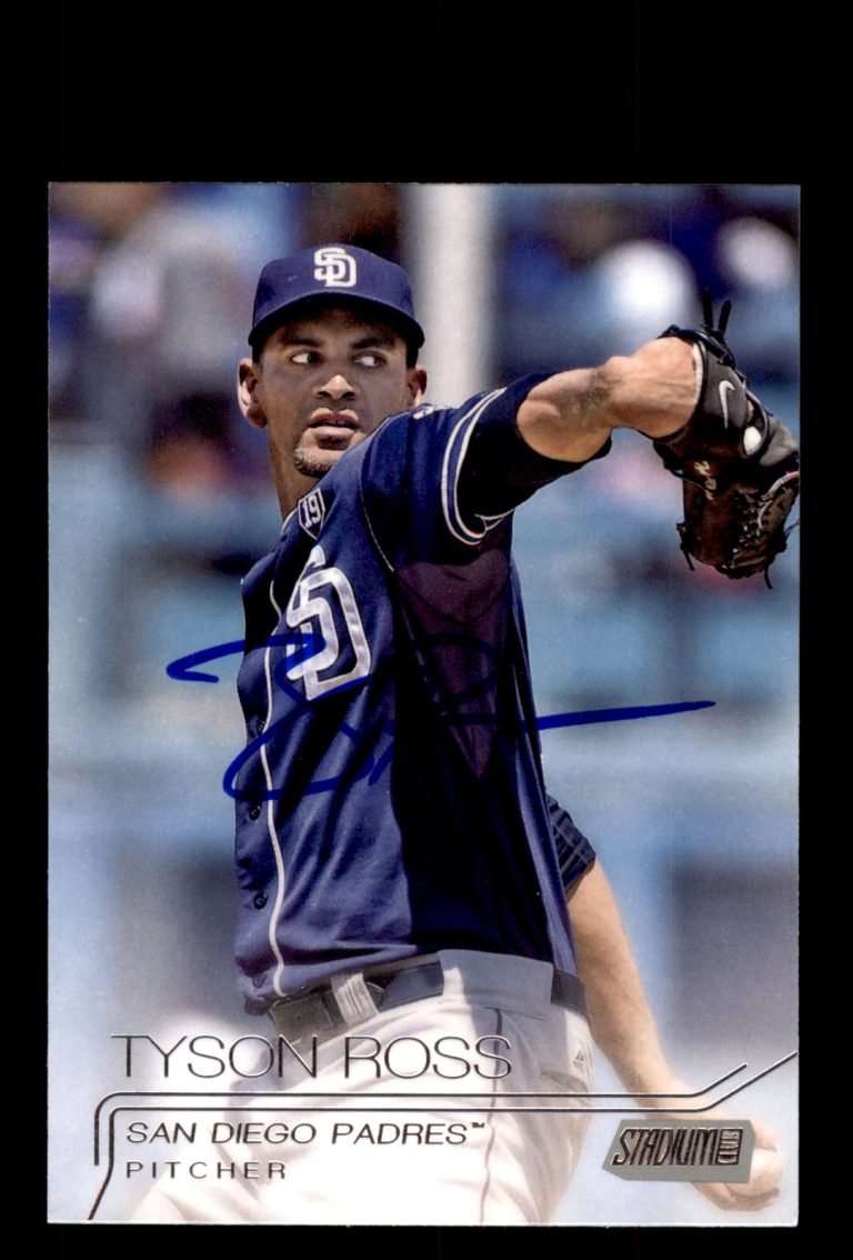 Signed Baseball Card Auto Tyson Ross 2015 Stadium Club #286 San Diego Padres