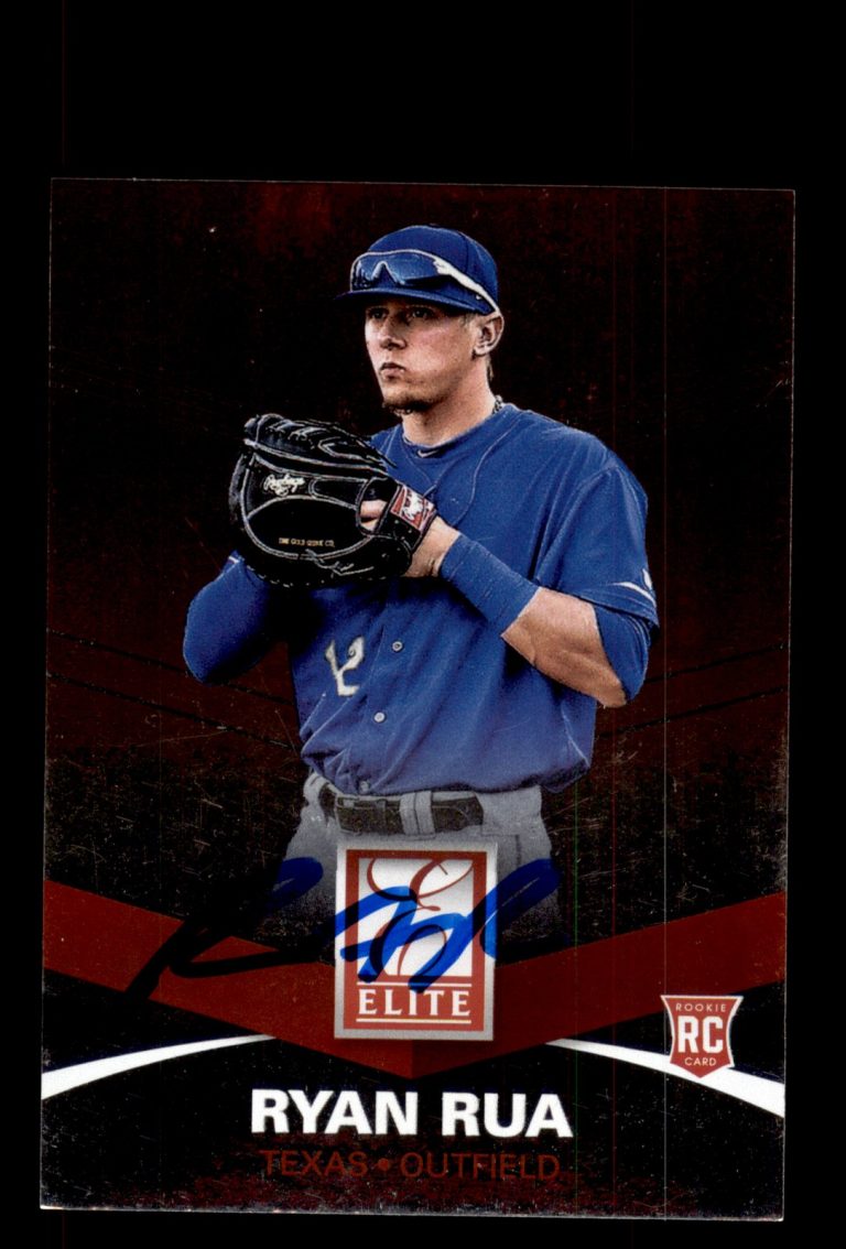 Signed Baseball Card Auto Ryan Rua 2015 Panini Elite #20 Texas Rangers