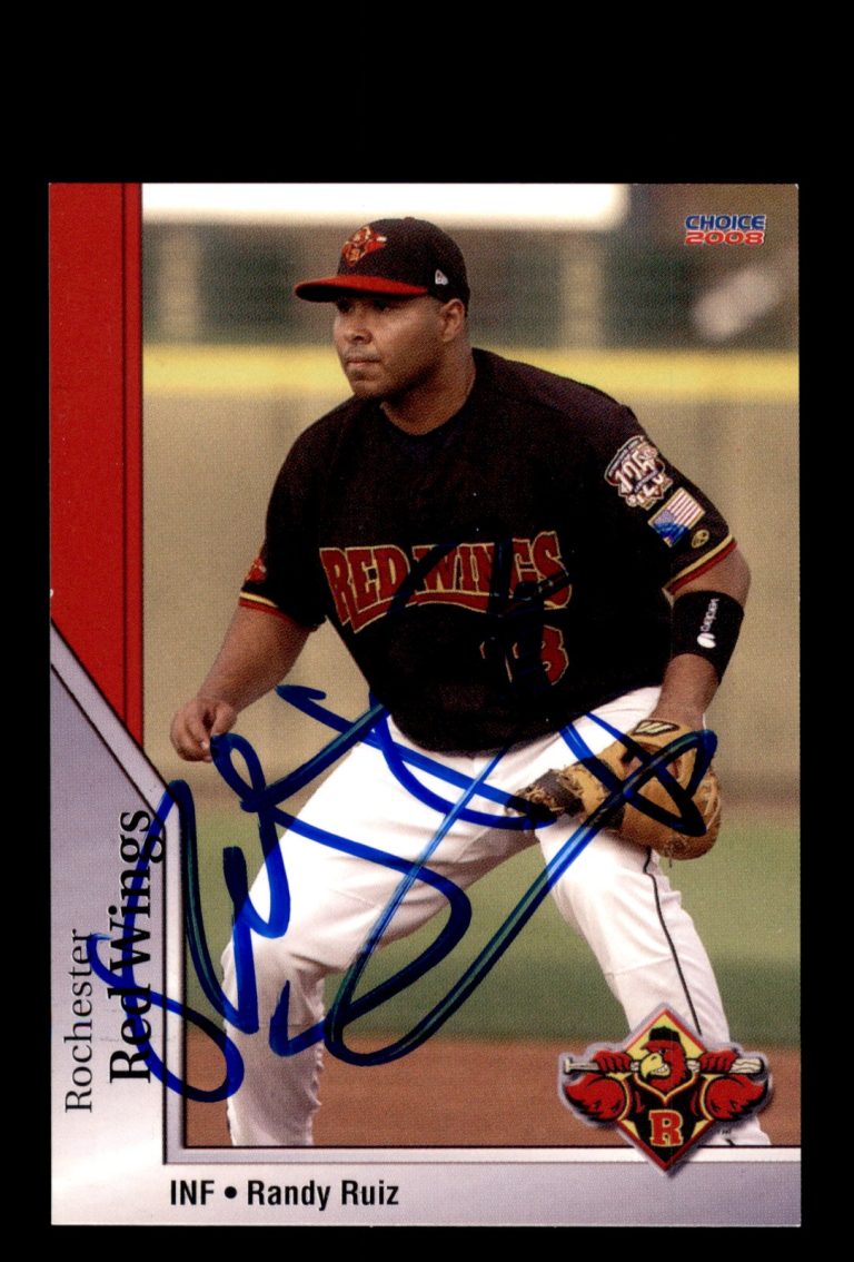 Signed Baseball Card Auto Randy Ruiz 2008 Choice Rochester Red Wings