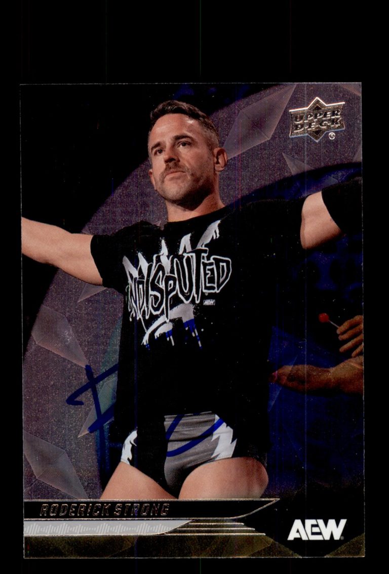 Signed Wrestling Card Auto Roderick Strong 2025 Upper Deck AEW #49 Variation