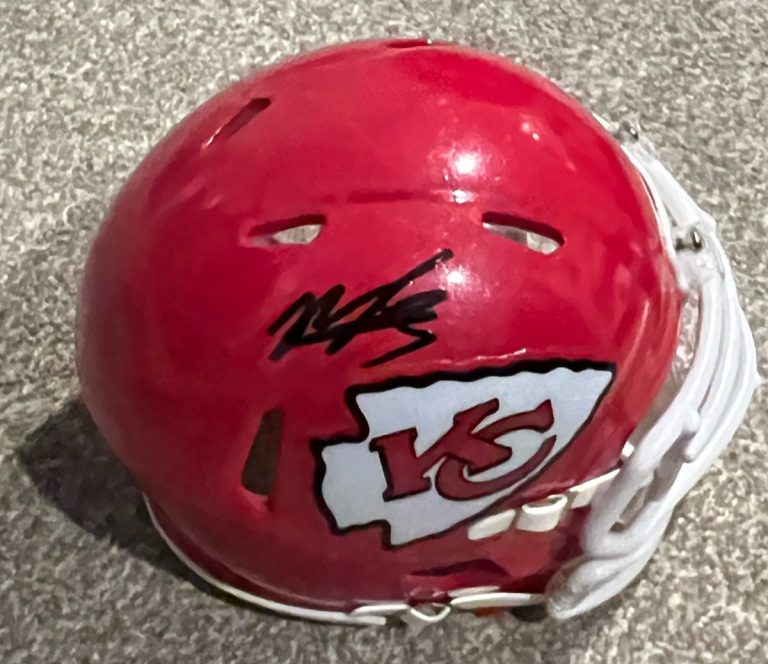HOLLYWOOD BROWN SIGNED FOOTBALL MINI HELMET AUTO KANSAS CITY CHIEFS JSA COA