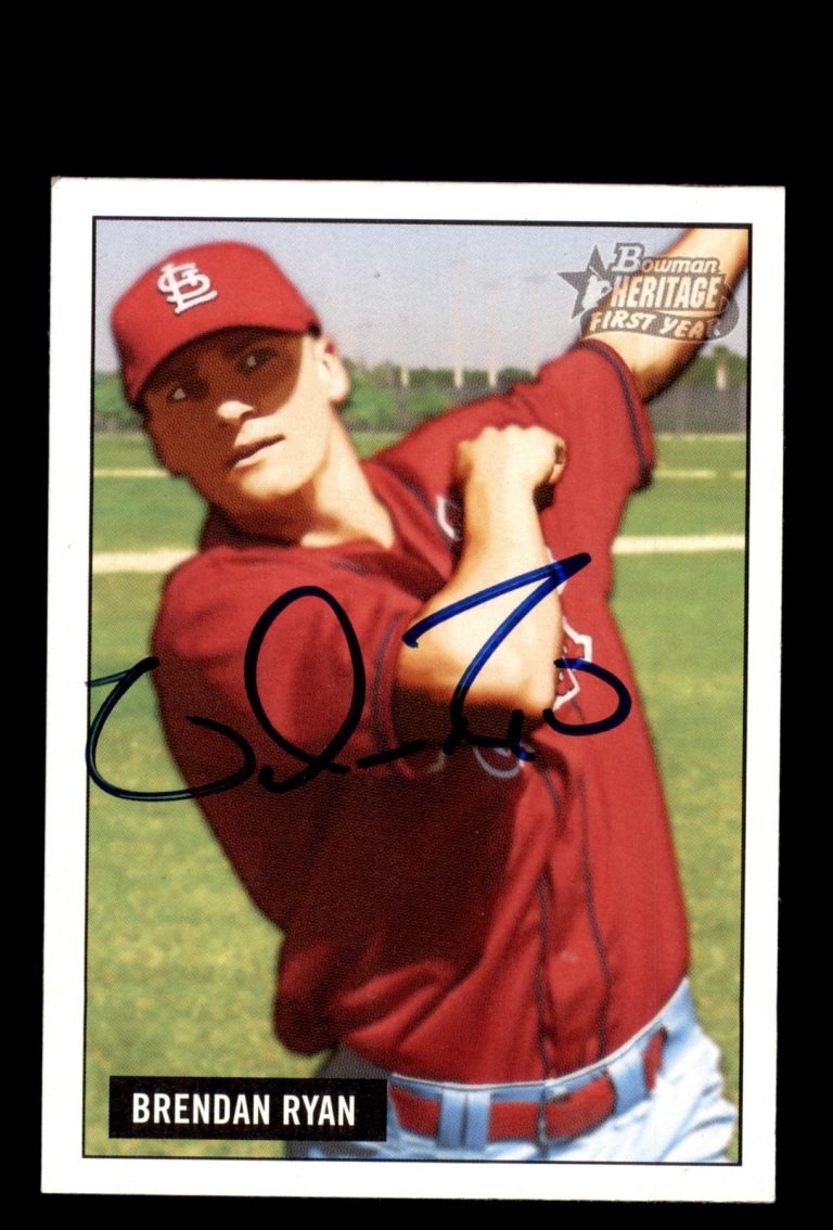 Signed Baseball Card Auto Brendan Ryan 2005 Bowman Heritage #237 Cardinals