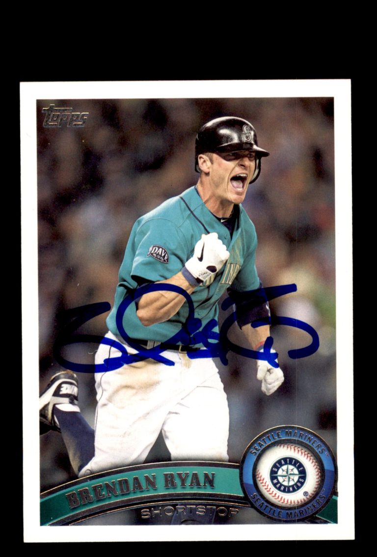 Signed Baseball Card Auto Brendan Ryan 2011 Topps #US167 Seattle Mariners