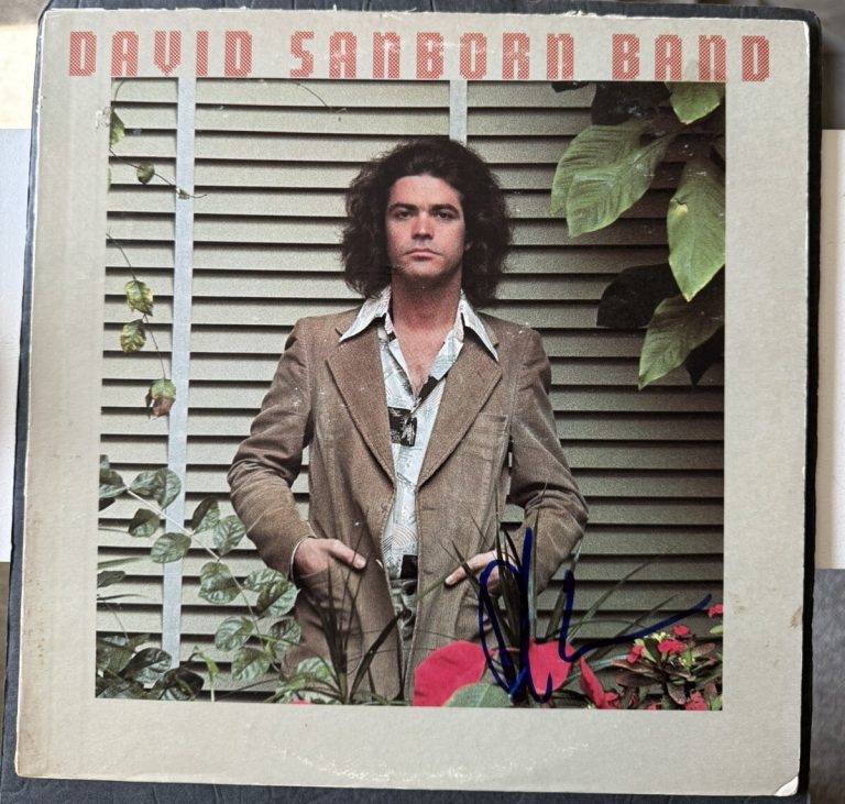 DAVID SANBORN SIGNED VINYL PROMISE ME THE MOON JAZZ JSA AUTOGRAPHED SAXOPHONE