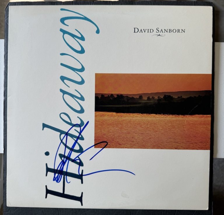 DAVID SANBORN SIGNED VINYL HIDEAWAY JAZZ GREAT JSA COA AUTOGRAPHED SAXOPHONE