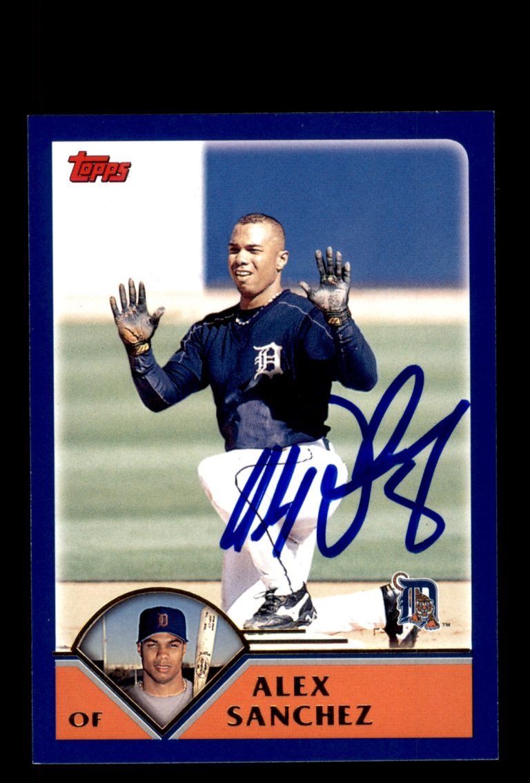 Signed Baseball Card Auto Alex Sanchez 2003 Topps #T10 Detroit Tigers