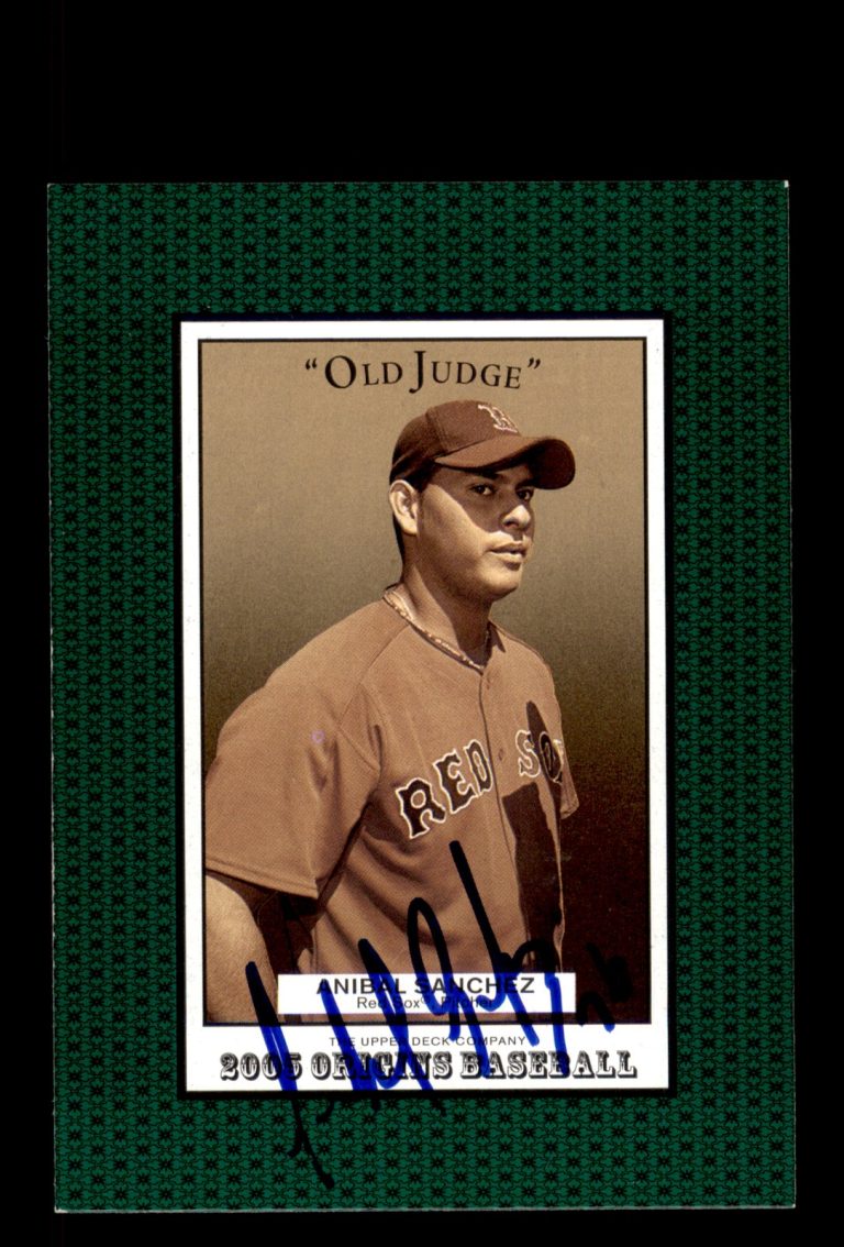 Signed Baseball Card Auto Anibal Sanchez 2005 UD Origins #204 Boston Red Sox