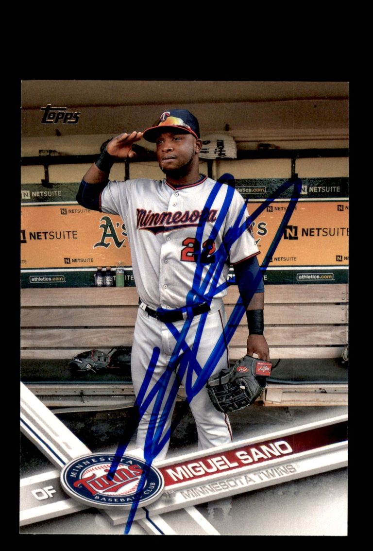 Signed Baseball Card Auto Miguel Sano 2017 Topps #126 Minnesota Twins