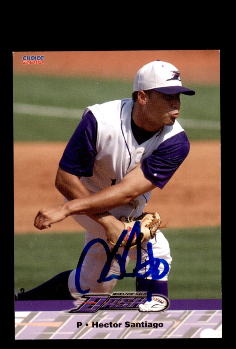 Signed Baseball Card Auto Hector Santiago 2010 Choice Winston-Salem Dash