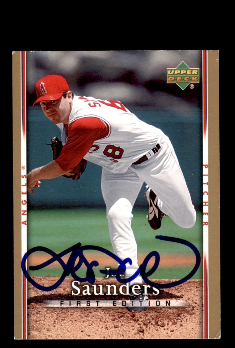 Signed Baseball Card Auto Joe Saunders 2007 Upper Deck First Edition #107