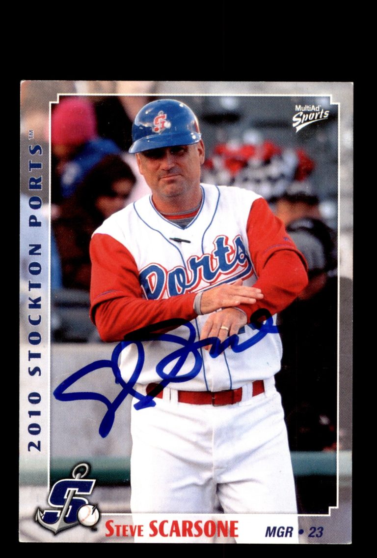 Signed Baseball Card Auto Steve Scarsone 2010 MultiAd Stockton Ports