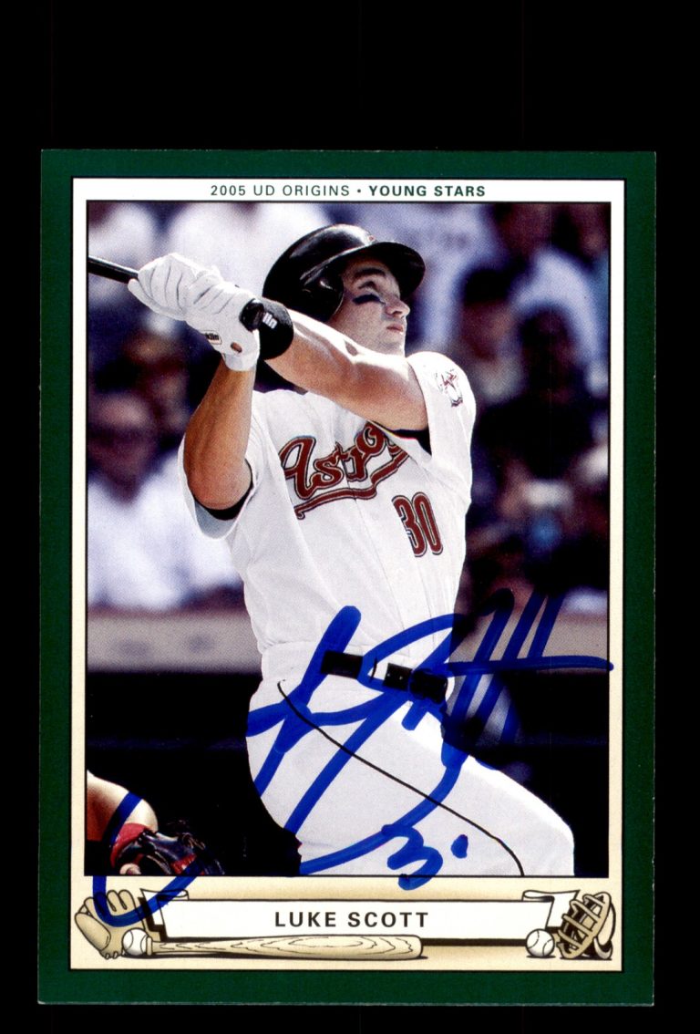 Signed Baseball Card Auto Luke Scott 2005 Upper Deck Orgins #249 Houston Astros
