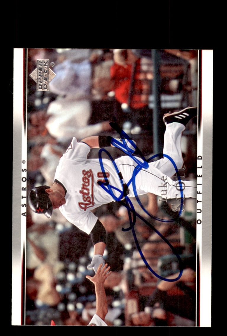 Signed Baseball Card Auto Luke Scott 2007 Upper Deck #337 Houston Astros