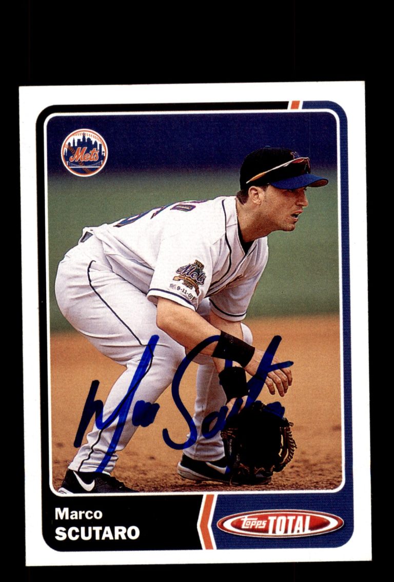 Signed Baseball Card Auto Marco Scutaro 2003 Topps Total #872 New York Mets