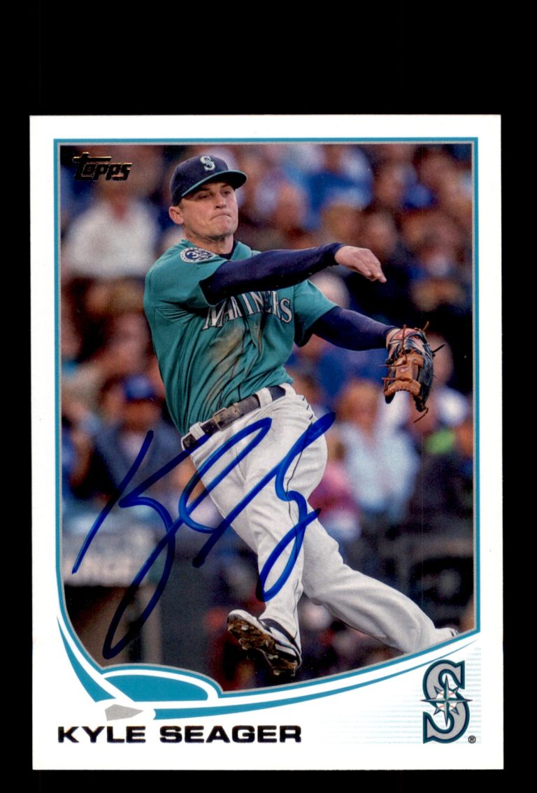 Signed Baseball Card Auto Kyle Seager 2013 Topps #162 Seattle Mariners