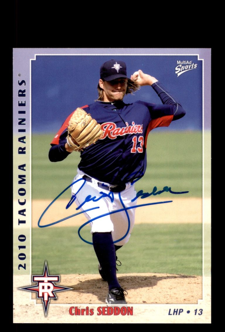 Signed Baseball Card Auto Chris Seddon 2010 MultiAd Tacoma Rainiers