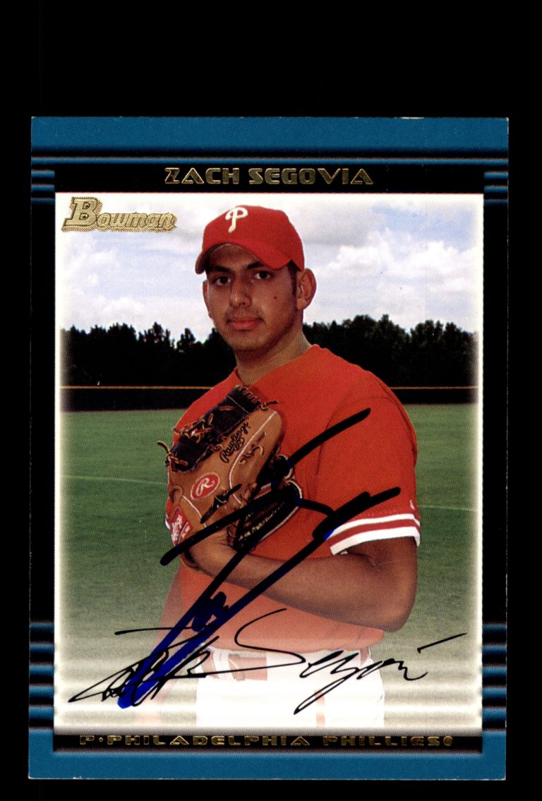 Signed Baseball Card Auto Zack Segovia 2002 Bowman #BDP58 Philadelphia Phillies